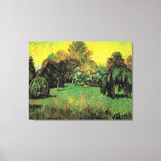 Toile Le jardin des poètes par Vincent van Gogh. (Recto)