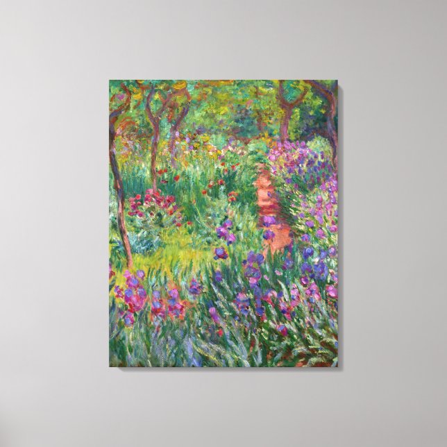 Toile Le Jardin Iris De Giverny By Claude Monet (Recto)