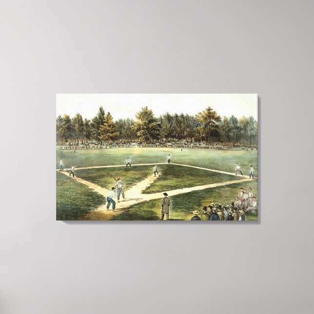 Toile Le jeu national américain de baseball (Recto)