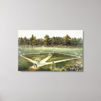 Toile Le jeu national américain de baseball