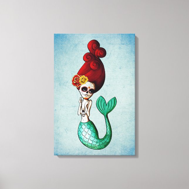 Toile Le Jour des Mort Lovely Mermaid Gal (Recto)