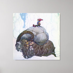 Toile « Le Julbock » Chèvre de Noël par John Bauer