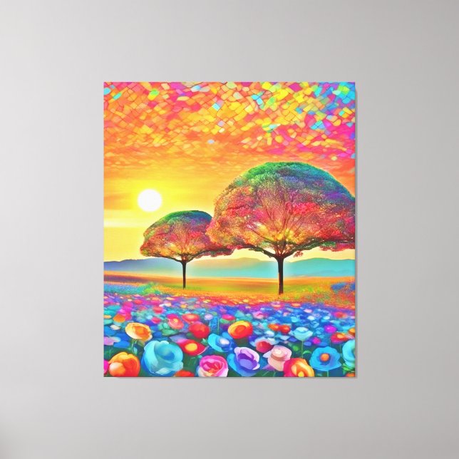 Toile Le kaléidoscope de Sunset Nature (Recto)
