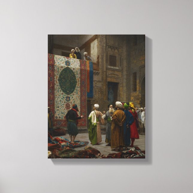 Toile Le marchand de tapis, c.1887 (huile sur toile) (Recto)