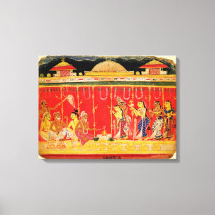 Toile Le mariage des parents de Krishna, d'une dispersio