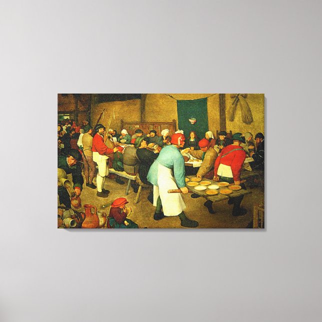 Toile Le Mariage paysan de Pieter Bruegel (1568) (Recto)