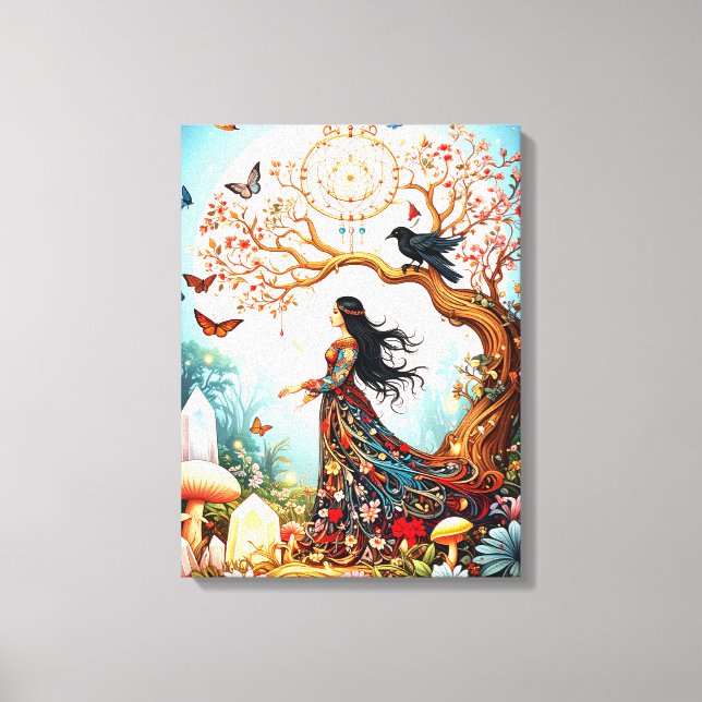 Toile Le matin de la femme papillon (Recto)
