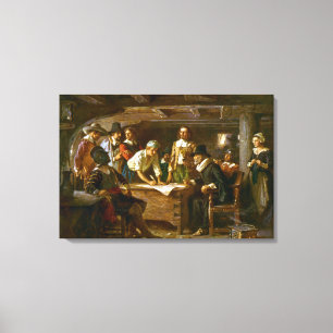 Toile Le Mayflower Compact 1620 Jean Leon Ferris