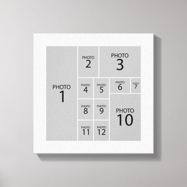 Toile Le meilleur fabricant de collages Créer 12 photos (Recto)