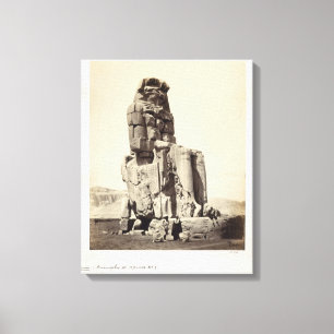 Toile "Le Memnon vocal", statue colossale d'Amenhotep I