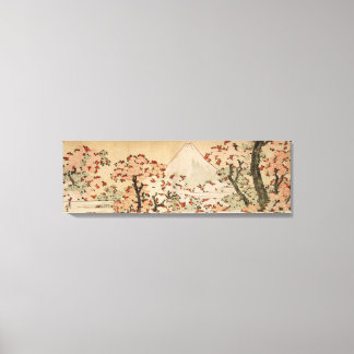 Toile Le Mont Fuji derrière les cerisiers, fleurs de Hok
