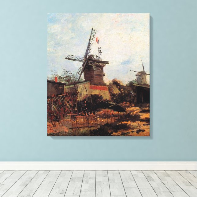 Toile Le Moulin de Blute Fin par Vincent van Gogh (Insitu (Plancher de Bois))