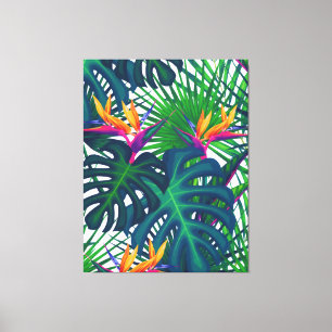 Toile Le paradis des Feuilles de la jungle tropicale 