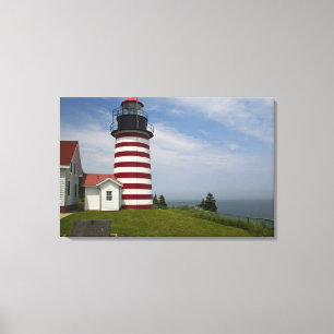 Toile Le parc d'État du phare de West Quoddy Head est le