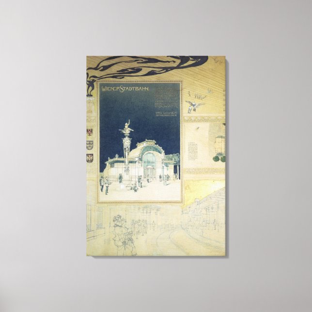 Toile Le Pavillon Stadtbahn de Vienne (Recto)