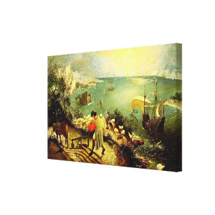 Toile Le paysage de Bruegel avec l'automne d'Icare -
