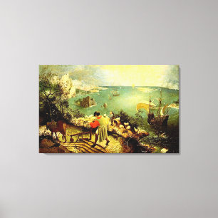 Toile Le paysage de Bruegel avec l'automne d'Icare -