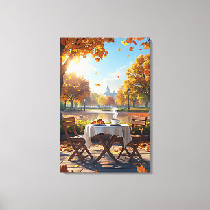 Toile Le petit déjeuner d'automne