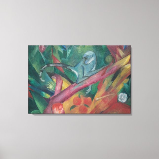 Toile Le petit singe (1912) par Franz Marc (Recto)