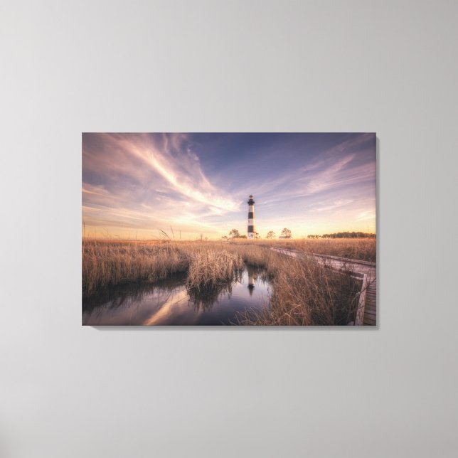 Toile Le Phare De Bodie Island Au Coucher Du Soleil (Recto)