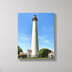 Toile Le phare de Cape May, New Jersey a enveloppé la
