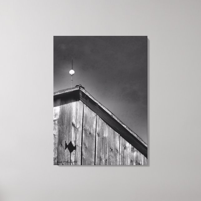 Toile Le pic de la grange contre le ciel (Recto)