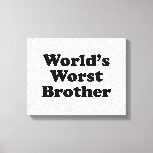 Toile Le pire frère du monde (Recto)