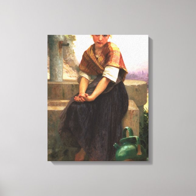 Toile Le Pitcher brisé par William-Adolphe Bouguereau (Recto)