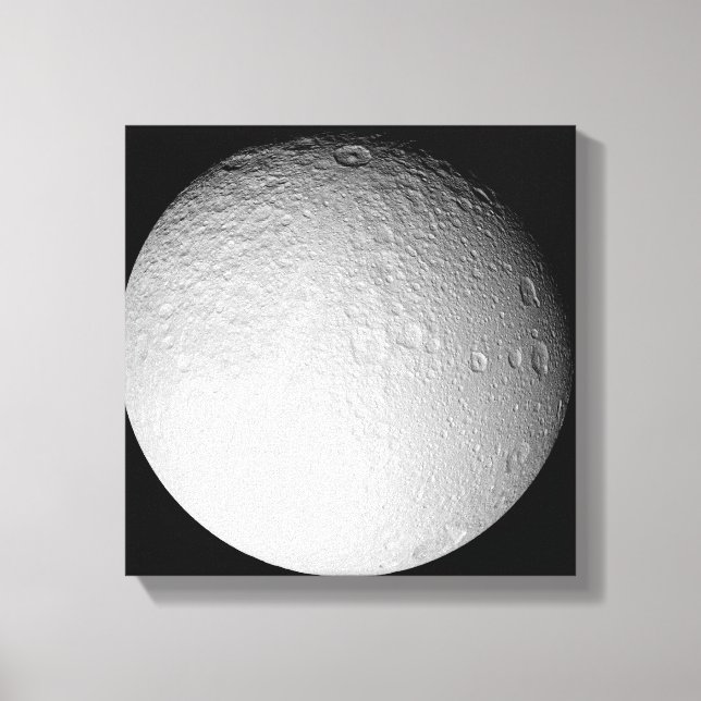 Toile Le pôle Sud de la lune de Saturne Tethys (Recto)