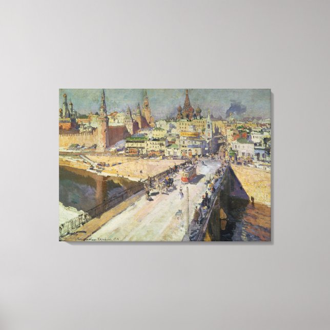 Toile Le pont de la rivière Moskva, 1914 (Recto)