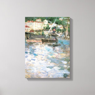 Toile Le Port, Nice par Berthe Morisot, Art Vintage