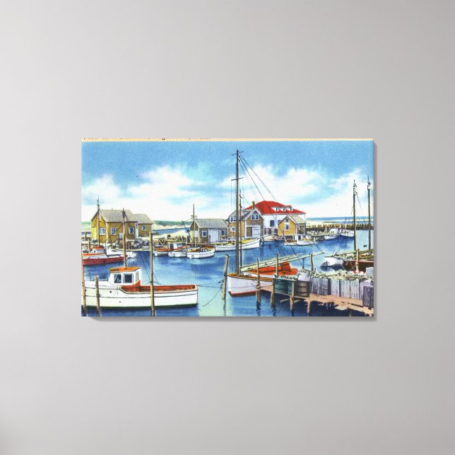 Toile Le port sur le front de mer (Recto)