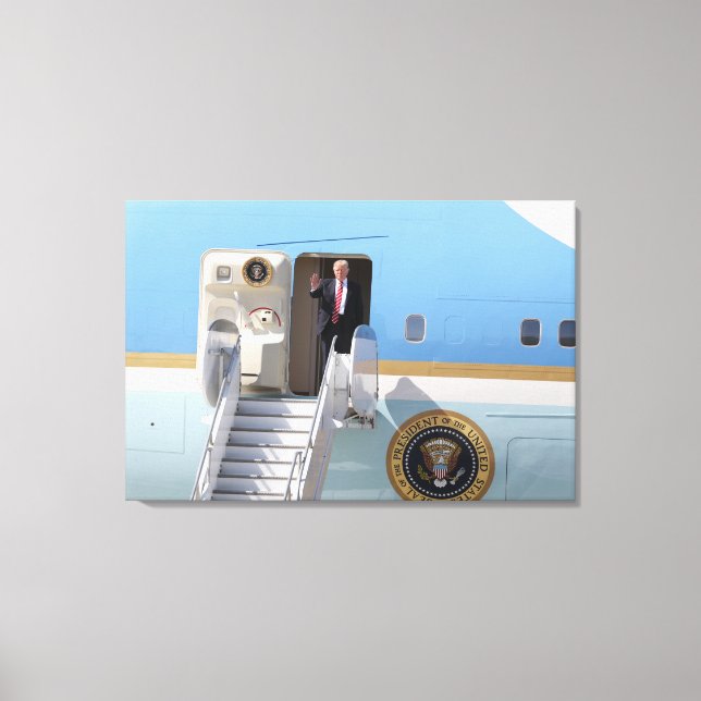 Toile Le Président Trump quitte l'armée de l'air un (Recto)