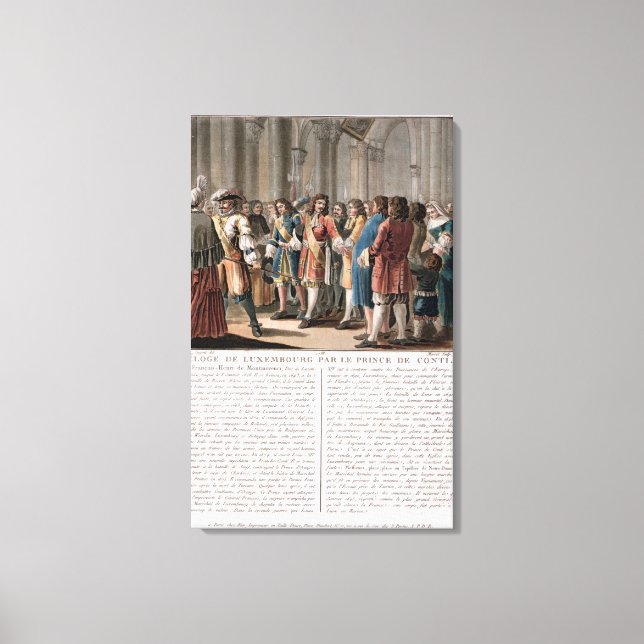 Toile Le prince de Conti (1664-1709) loue le duc de (Recto)
