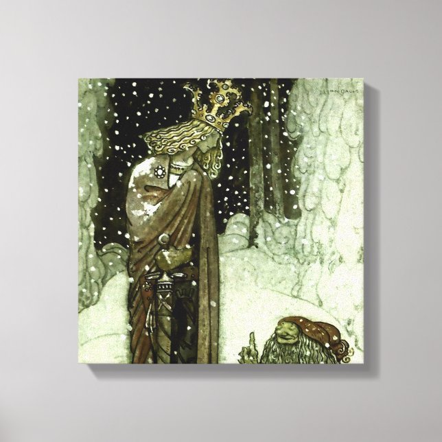 Toile "Le Prince et le Tomten" par John Bauer (Recto)