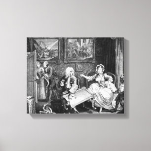 Toile Le progrès d'une prostituée, plat II, querelles