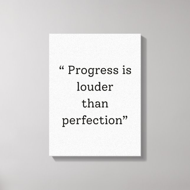 Toile Le Progrès Est Plus Fort Que La Perfection - Mo Mi (Recto)