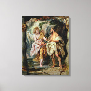Toile Le prophète Élijah et l'ange