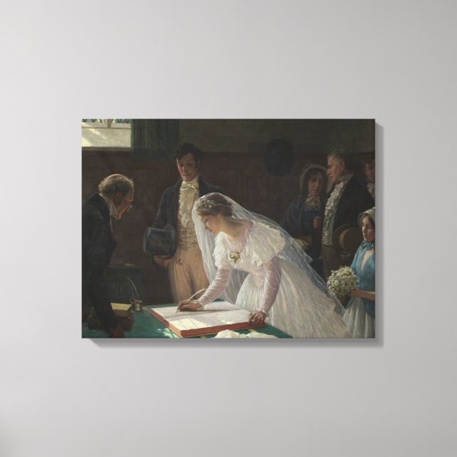 Toile Le registre des Mariages (par Edmund Blair Leighto (Recto)