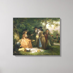 Toile Le repas du pêcheur à  la ligne (huile sur la