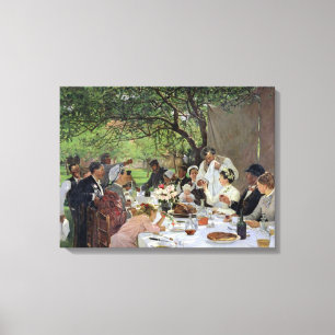 Toile Le repas Mariage à Yport, 1886