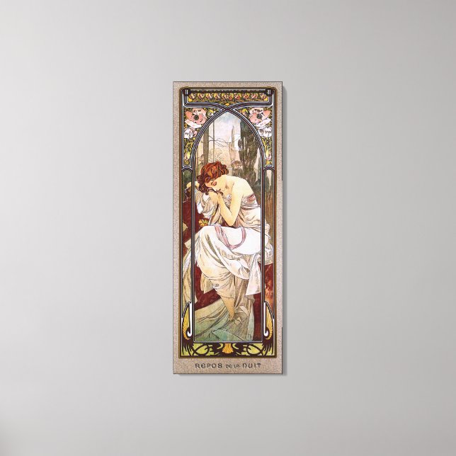 Toile Le reste de la nuit par Alphonse Mucha (Recto)