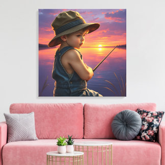 Toile Le rêve de Little Angler