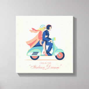 Toile Le rêve italien - Le Lotus Blanc