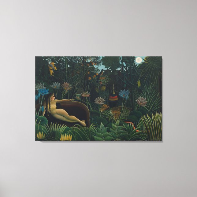 Toile Le rêve (Le Reve Exotique) d'Henri Rousseau (Recto)