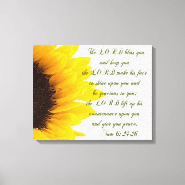 Toile Le Seigneur vous bénisse.../ Sunflower (Recto)