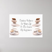 Le slogan de l'équilibre de la vie en pierres zen