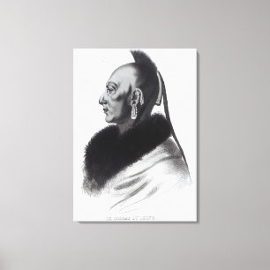 Toile Le Soldat du Chene, un chef d'Osage