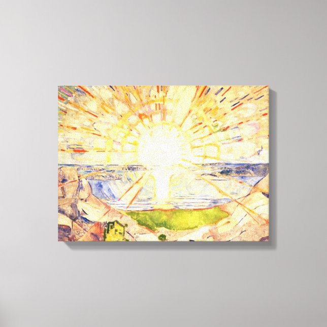 Toile Le Soleil Par Edvard Munch (Recto)
