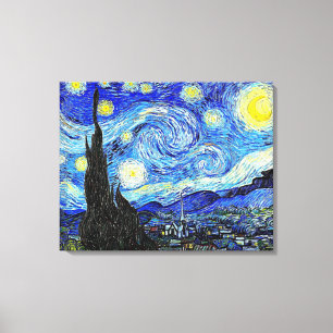 TOILE LE STARRY NIGHT VAN GOGH WRAPED CANVAS ART IMPRIME